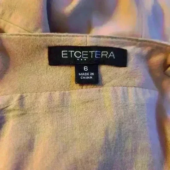 NWOTEtcetera Size 6‎ Very Soft Warm Beige Lamb Suede Top Spaghetti Straps Hi Low - Picture 10 of 12